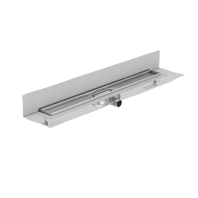 ACO ShowerDrain C shower channel, with wall upstand at the back, horizontal waste L: 106 cm