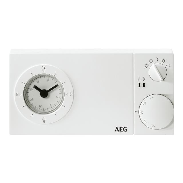 AEG floor temperature control with 24 hour clock for exposed installation
