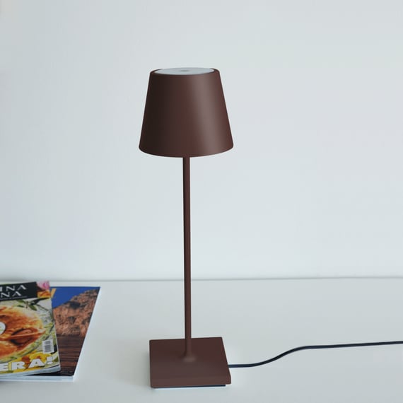 Zafferano Poldina Pro Lampe de Table - Lampe d'Extérieur Rechargeable Or -  Lampe de