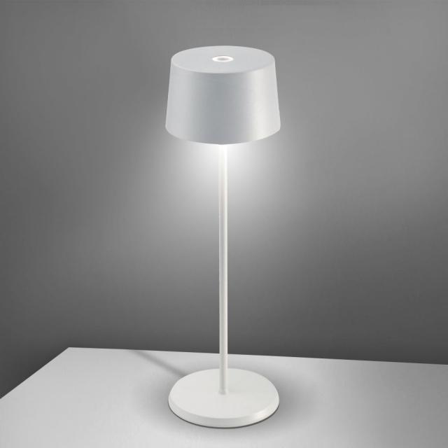 zafferano Olivia Pro Lampe de table LED, sur batterie, avec variateur