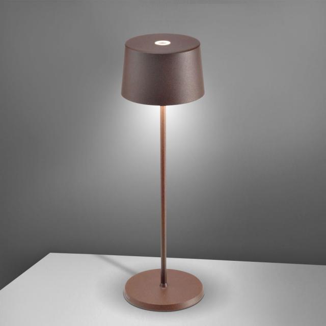 zafferano Olivia Pro rechargeable LED table lamp with dimmer