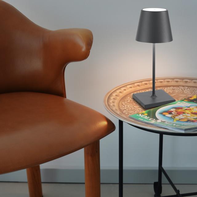 zafferano Poldina Pro Mini Lampe de table LED, sur batterie, avec variateur et CCT