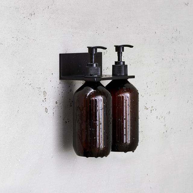 Alape Assist Tablette de douche avec 2 distributeurs de savon noir mat