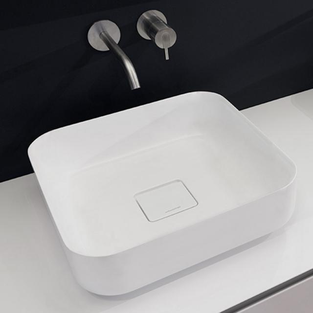 antoniolupi BOLO countertop washbasin matt white, waste valve matt white