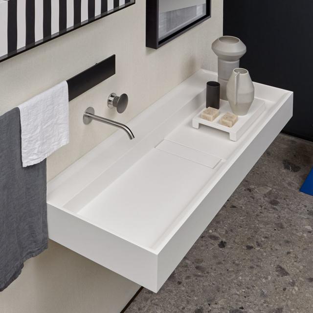 antoniolupi CANALE wall-mounted washbasin matt white, without tap hole, without overflow