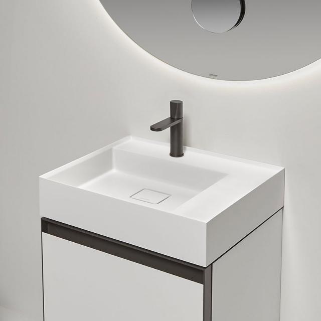 antoniolupi GRAFFIOMOOD hand washbasin matt white, countertop installation