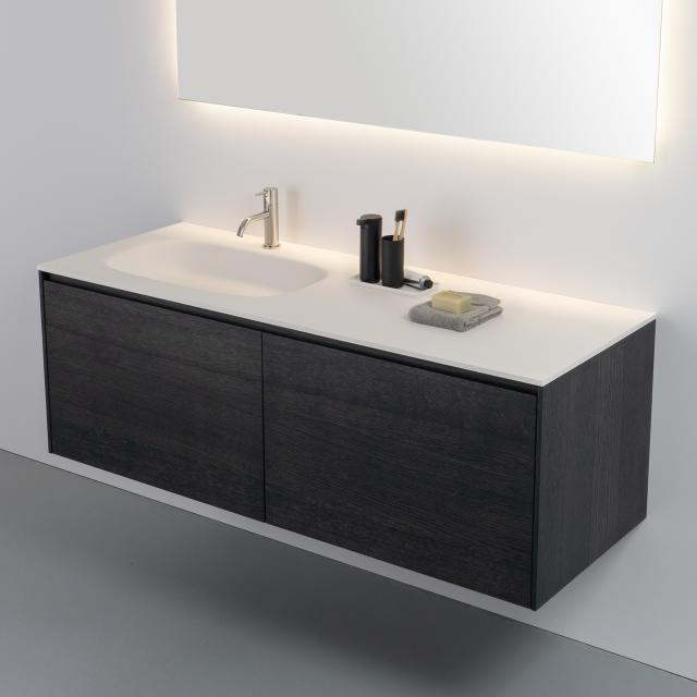 antoniolupi NUVOLA countertop with PIANA vanity unit with 2 pull-out compartments with 1 tap hole
