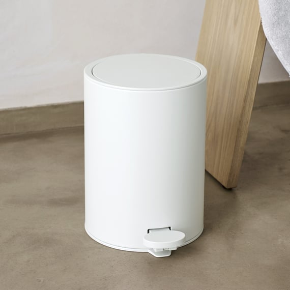 Cesto Portabiancheria In Vimini Vwwk, 39x39x54 Cm, Bianco Naturale Per Bagno E Camera