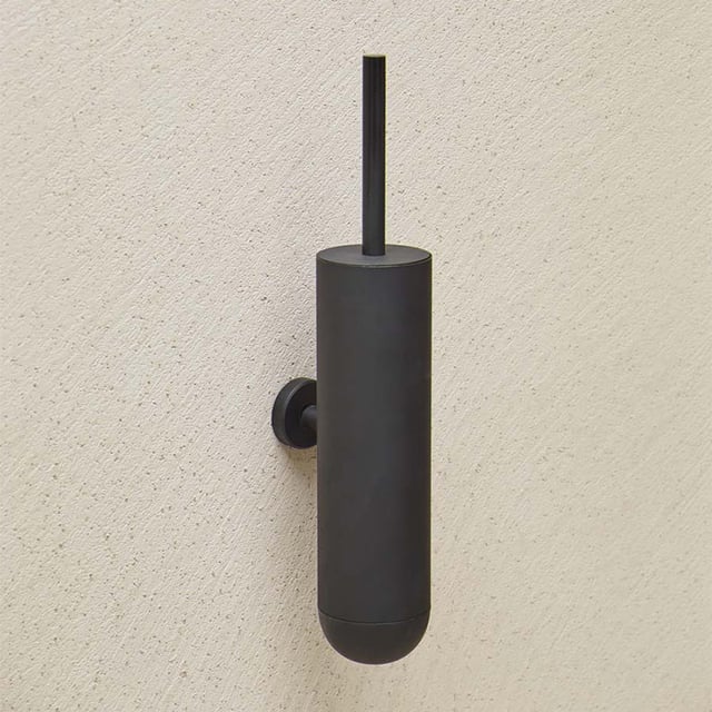 SCOPINO BAGNO CON PORTASCOPINO NERO LEGNO MODERNO WC SPAZZOLONE 87460