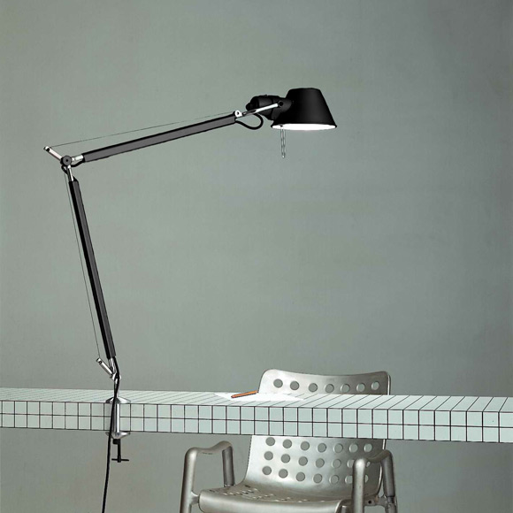 Artemide Tolomeo Morsetto table lamp with table clamp