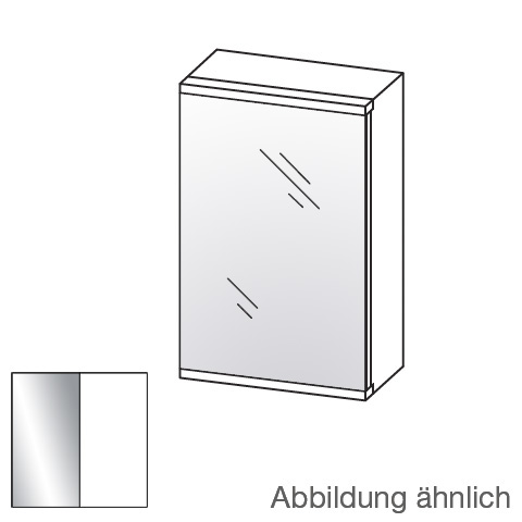 Artiqua 400 LED-Spiegelschrank mit 1 Tür front mirrored / corpus white gloss