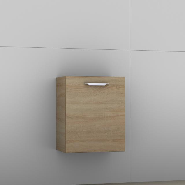 Artiqua 413 hand washbasin vanity unit with 1 door castello oak, with handle E