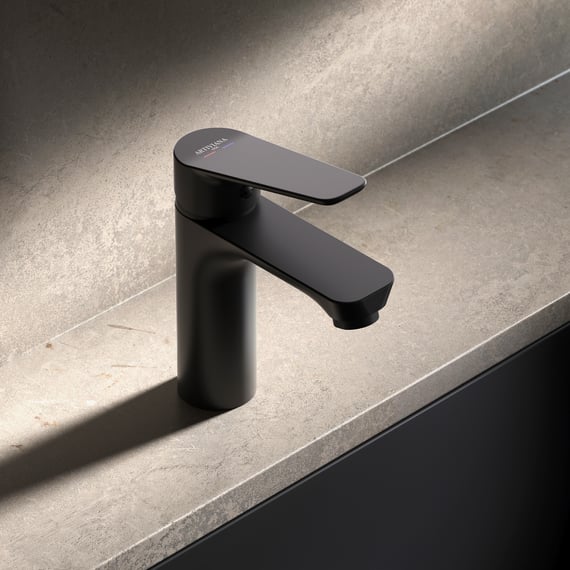 Rubinetto Lavabo INEX Europa Titanio Nero 99002i: Alta Pressione, Risparmio Acqua E 10 Anni Di Garanzia