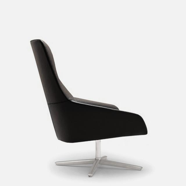 Andreu World Alya armchair, real leather