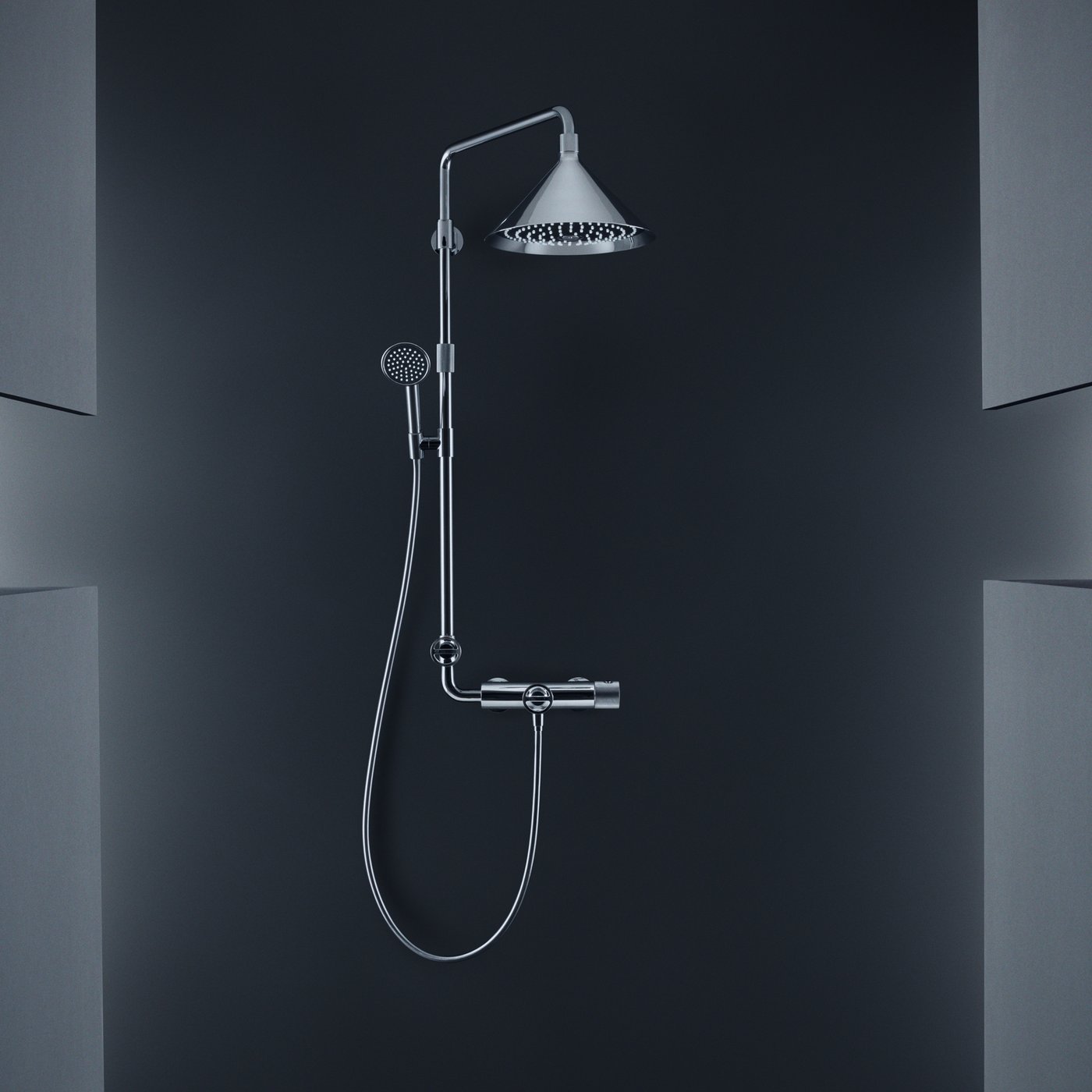 AXOR Front Colonne de douche en applique avec mitigeur thermostatique ...