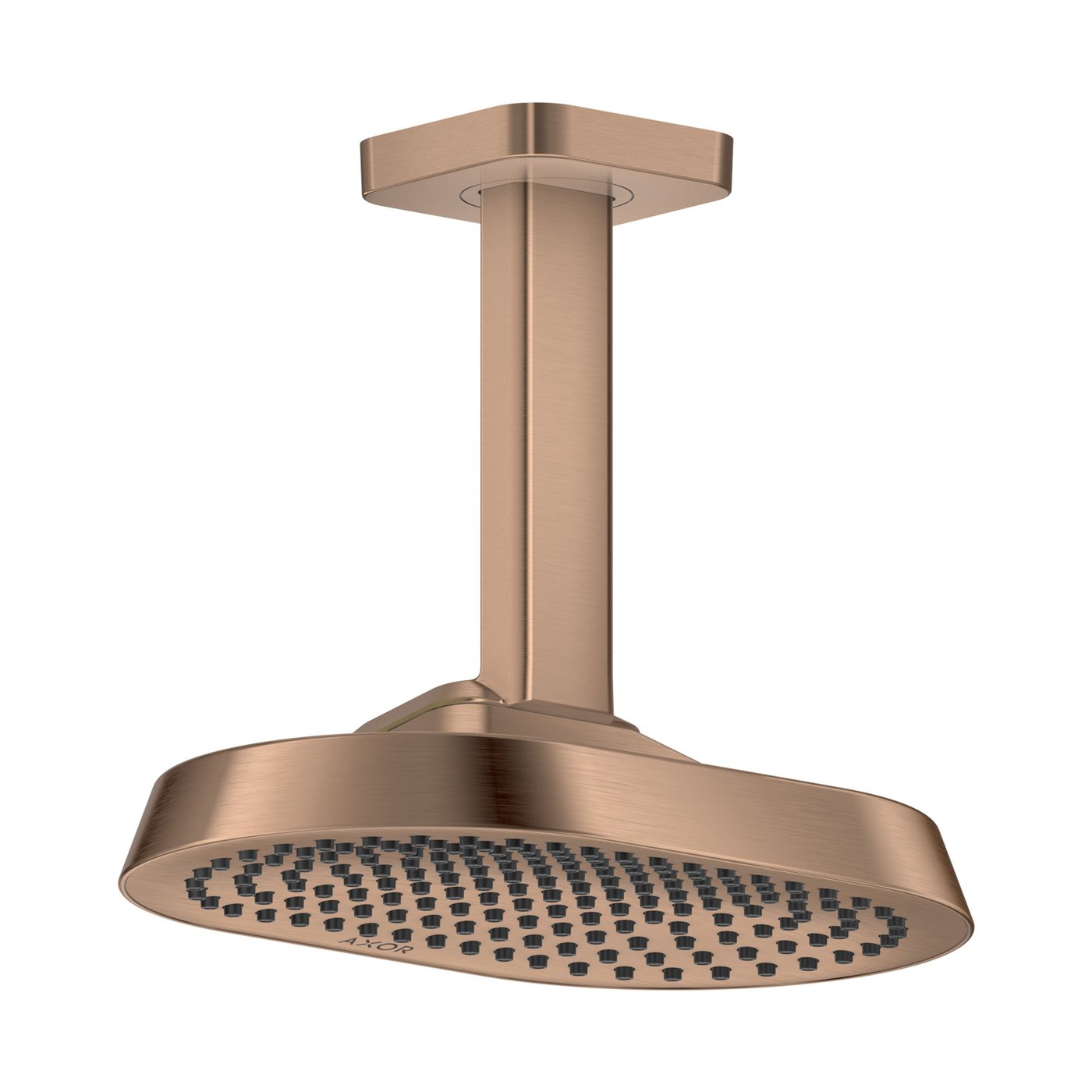 Axor Rouge AXOR ShowerSphere Douche de tête, 1 jet avec EcoSmart+, or rouge brossé ...