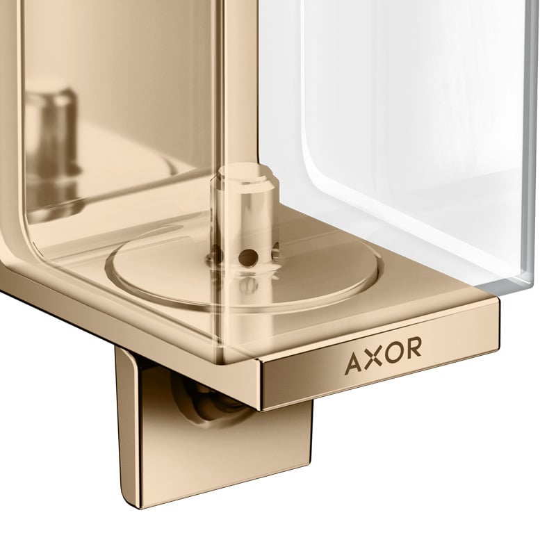 Axor Rouge AXOR Universal Rectangular Distributeur de savon liquide à visser, or ...