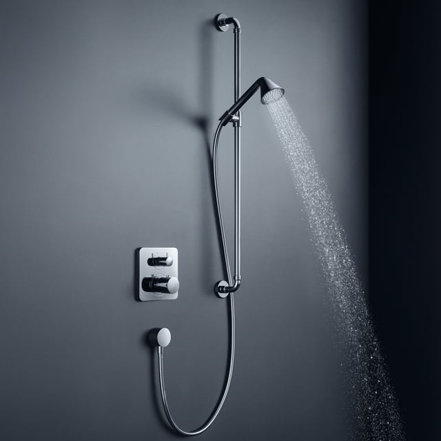 AXOR Front Brausegarnitur mit Stange, 1 Strahlart chrom - 26023000 | REUTER