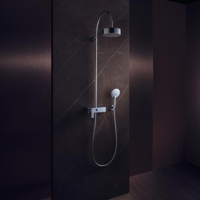 AXOR Citterio Showerpipe with single lever mixer and 1jet overhead shower