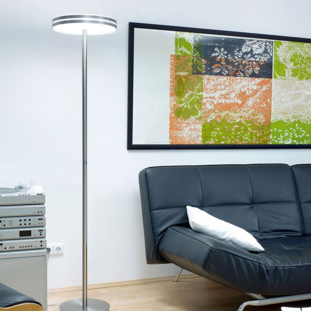 BANKAMP GEM LED floor lamp with dimmer and CCT