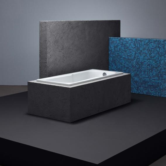 Bette Set rectangular bath with shower zone, built-in white