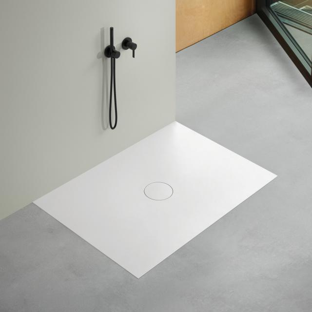 Bette square/rectangular shower tray complete set matt white, with BetteAnti-Slip Pro
