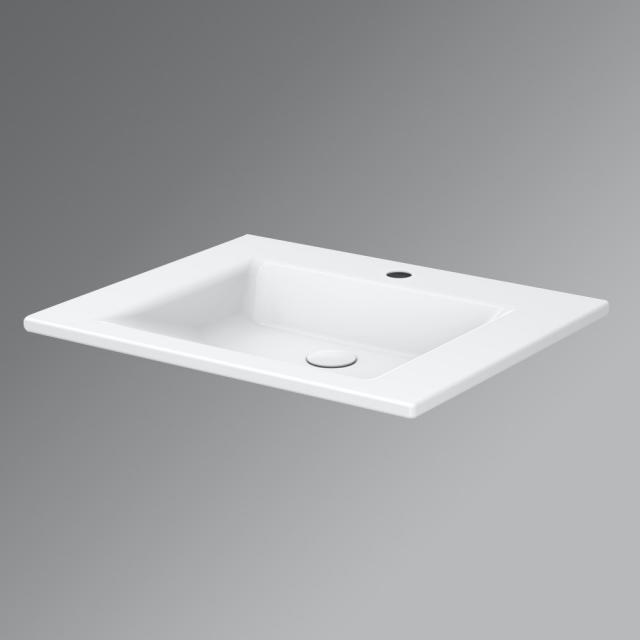 Bette Aqua drop-in washbasin white, with 1 tap hole