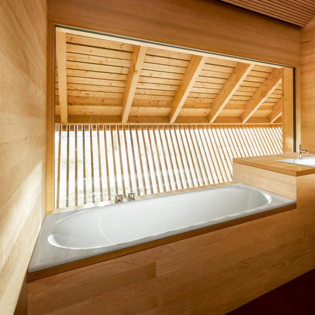Bette Comodo rectangular bath, built-in,, front overflow on the side white