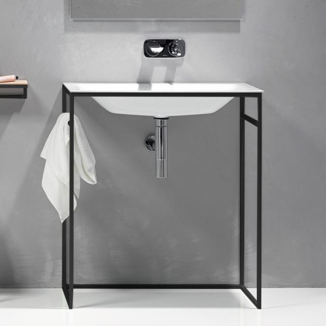 Bette Lux Shape washbasin with frame white/matt black