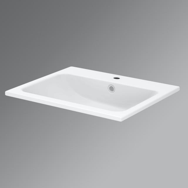 Bette One drop-in washbasin matt white, with BetteGlaze Plus, with 1 tap hole