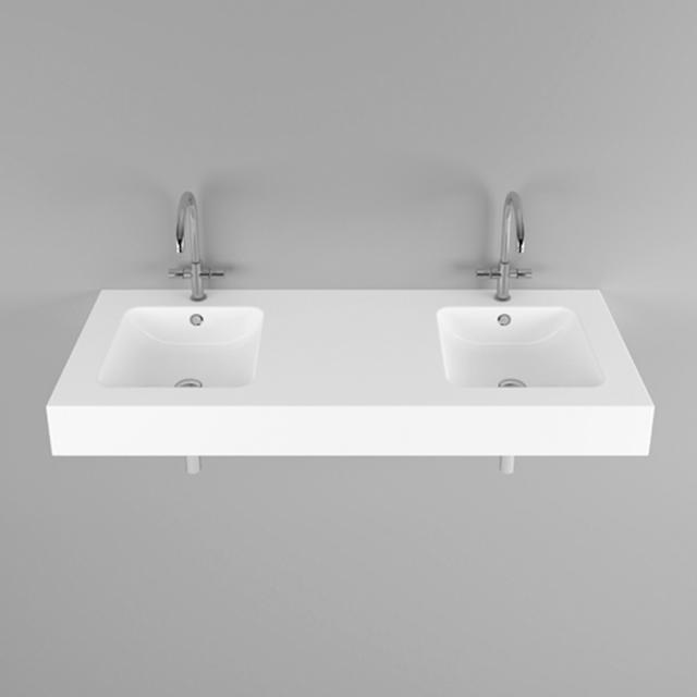 Bette One double wall-mounted washbasin white