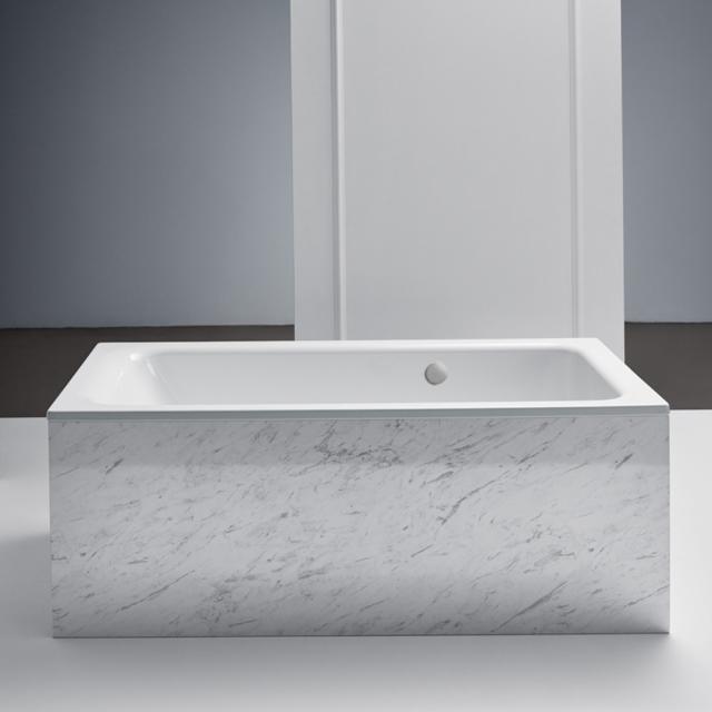 Bette Select rectangular bath, built-in, with rear overflow on the side white