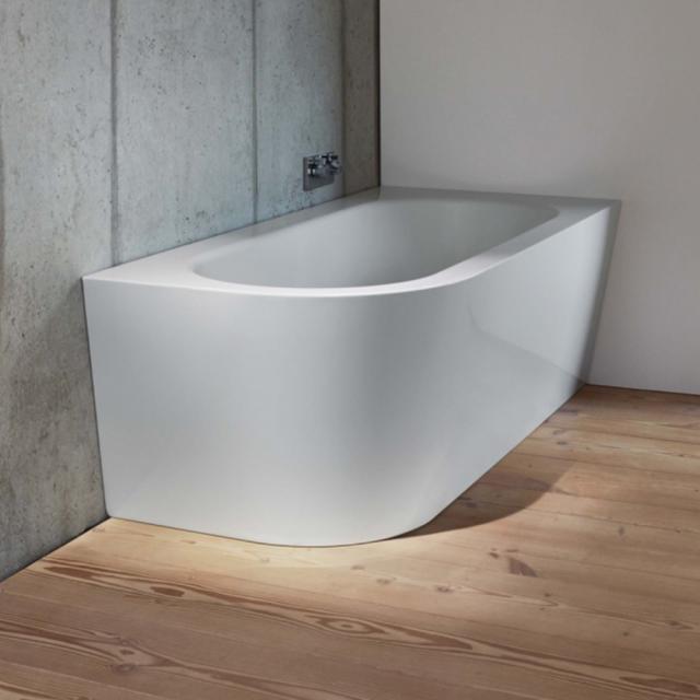 Bette Starlet Silhouette corner bath with panelling white bath, with BetteAnti-Slip, with BetteGlaze Plus, chrome waste set