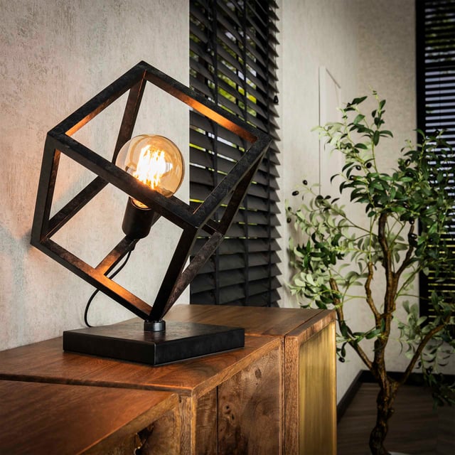 Onooro Los Angeles lampada da tavolo E27 nero - BE614-7841/77