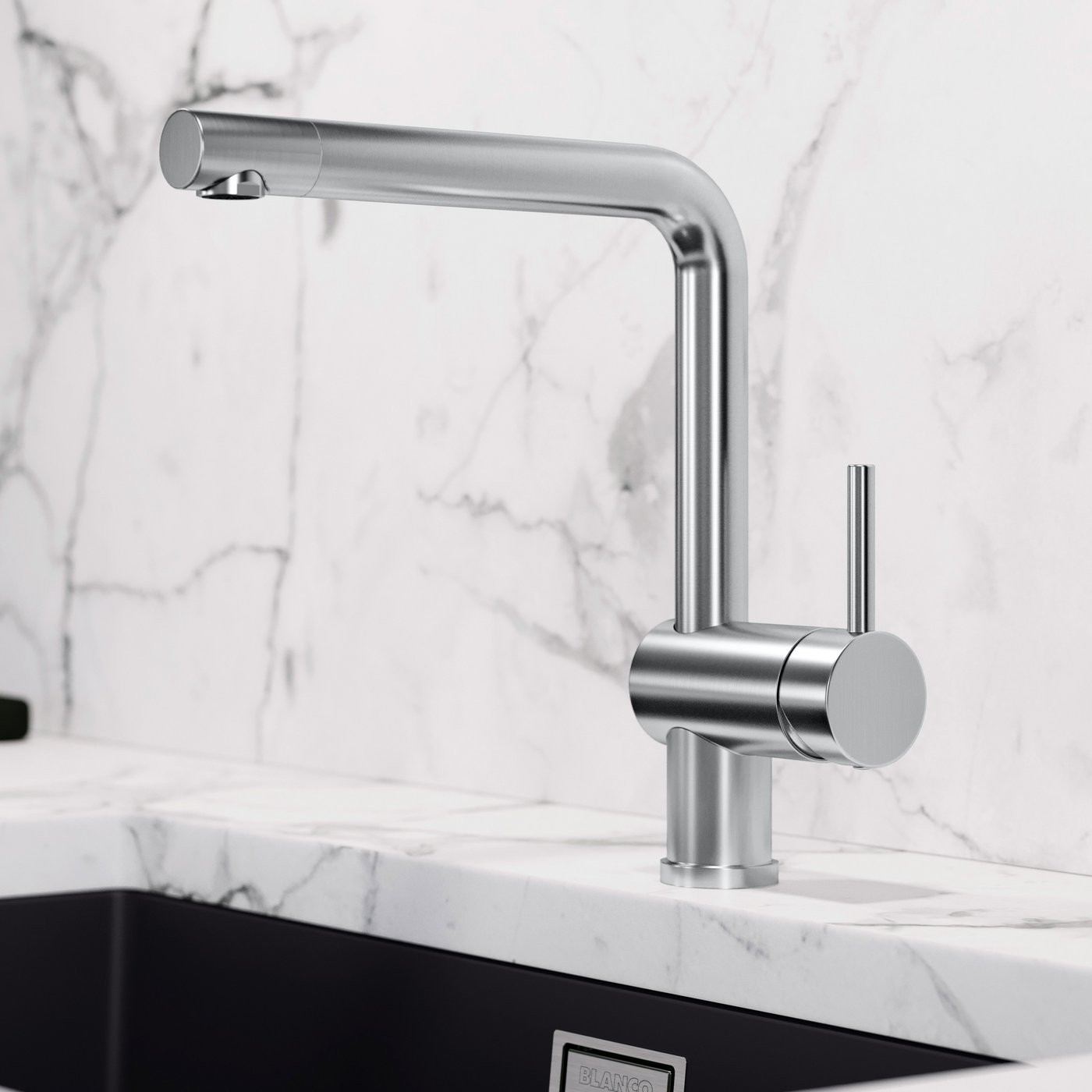 Blanco Alta II Mitigeur de cuisine pivotant acier inoxydable brossé