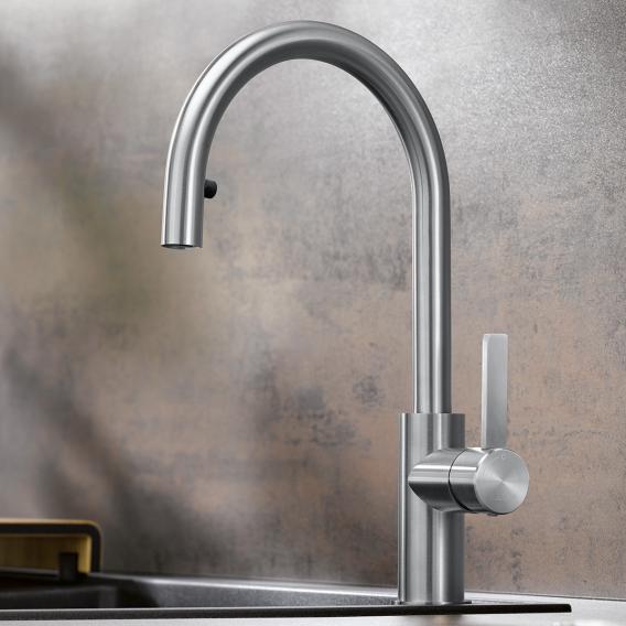 Blanco Candor-S single-lever kitchen mixer tap, with pull-out spout