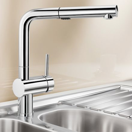 Blanco Linus-S Vario single-lever kitchen mixer tap, with pull-out spout