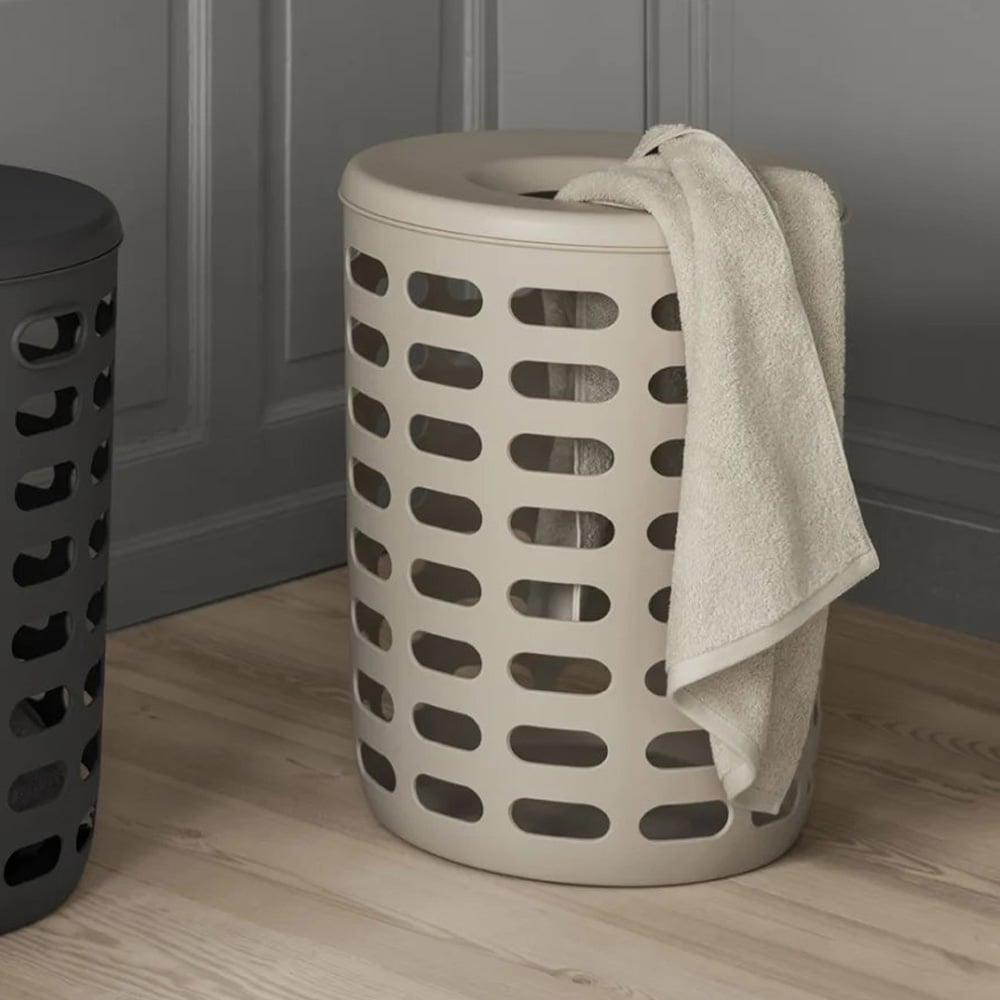 Blomus Panier à Crochet Tela Anthracite Taille M - Rangement Élégant Et Robuste Pour Salle De Bain