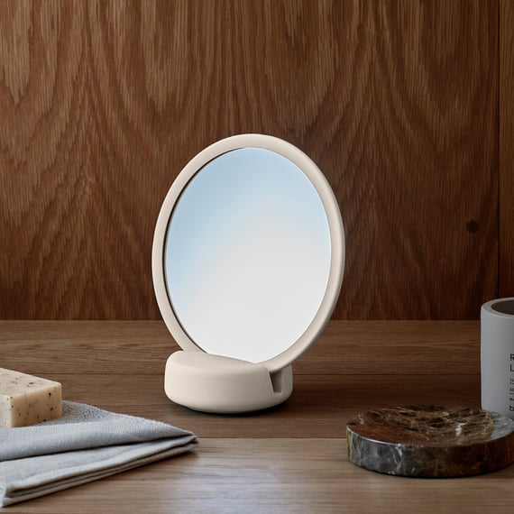 Miroir Cosmétique LED Blomus MODO Noir - Avec Support Mural, Modèle 66352, Neuf