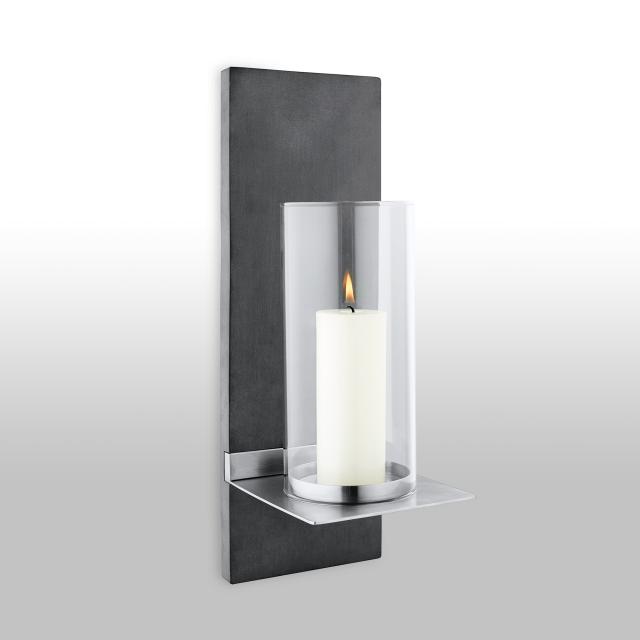 Blomus FINCA wall-mounted candle holder with candle