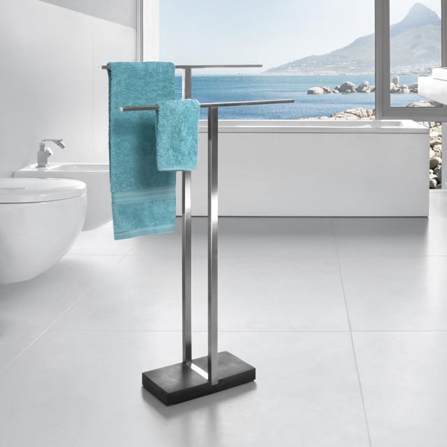 Blomus MENOTO towel stand brushed stainless steel/slate