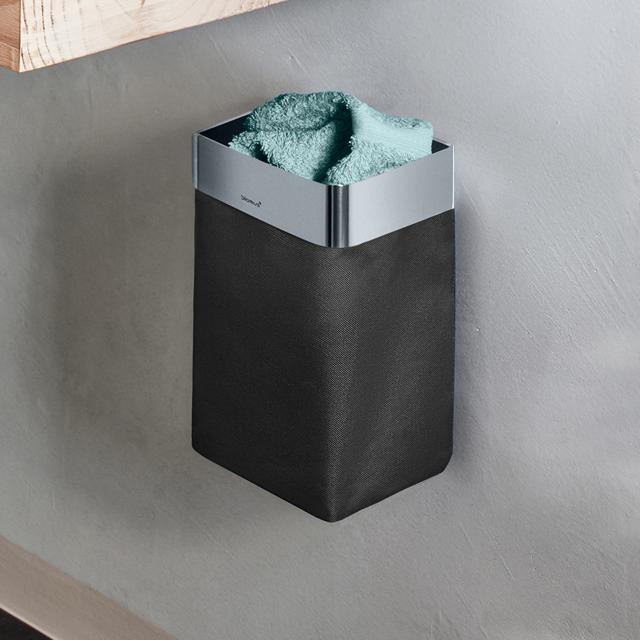 Blomus NEXIO guest towel basket polished stainless steel/anthracite