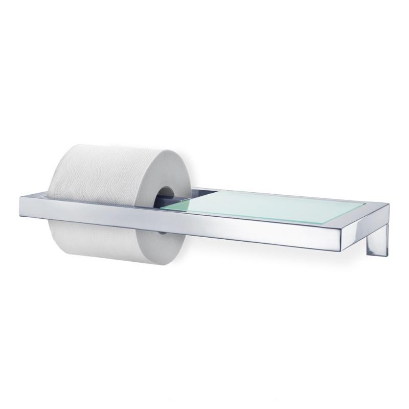 Blomus MENOTO Porte-papier toilette avec tablette en verre, 68832