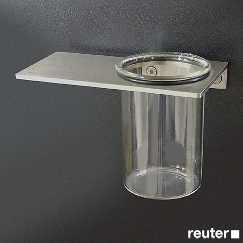 Boffi Blade tumbler with wall-mount satinised stainless steel