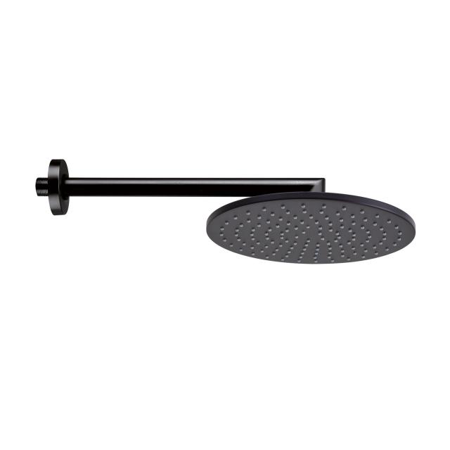 Bossini Black Cosmo overhead shower with shower arm