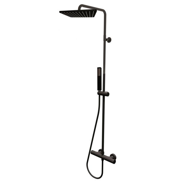 Bossini Black Cosmo shower system with thermostatic fitting