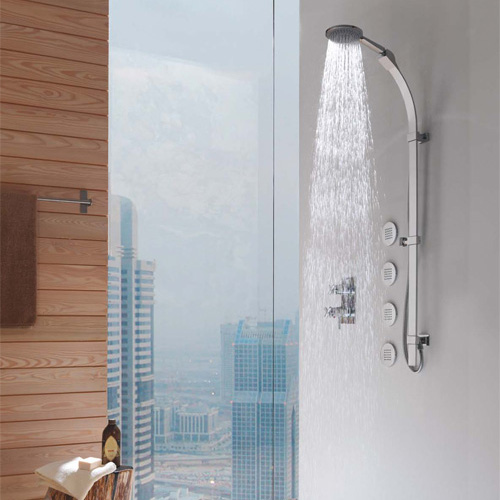 Bossini Flat shower set with Mixa/3 Fitair hand shower Ø 140 mm chrome