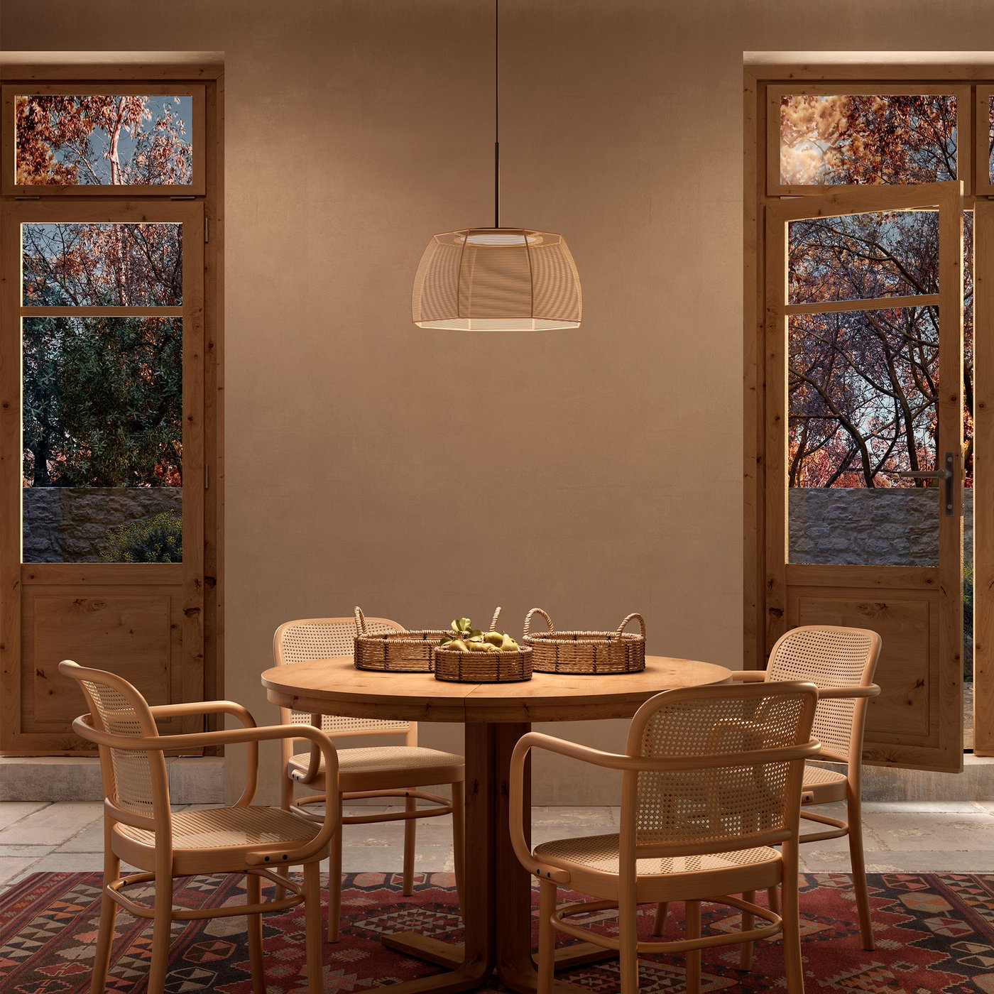 bover Tanit Suspension LED intensité lumineuse variable, beige ...