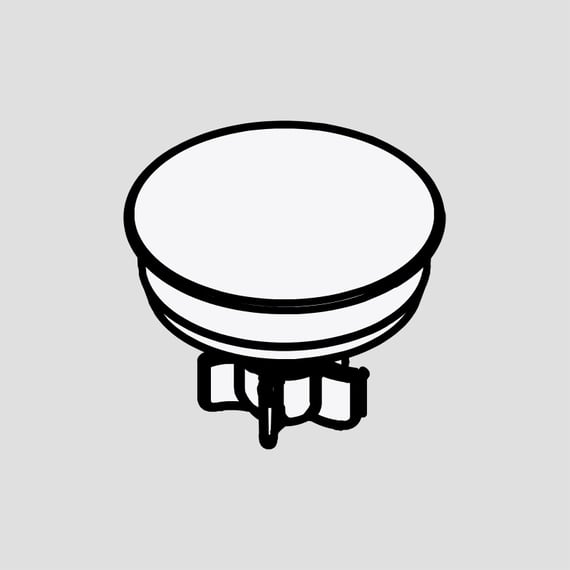 Bouton Pop-Up Pour Baignoire - Couvercle De Trop-plein - Plastique Chromé - Universal