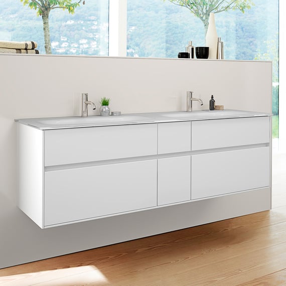 Waschtisch Mit Unterschrank Weiss Hochglanz